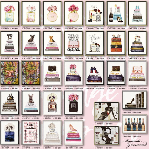 オマージュ キャンバスアート 「ピンクバッグ クオート」☆税込み＋
